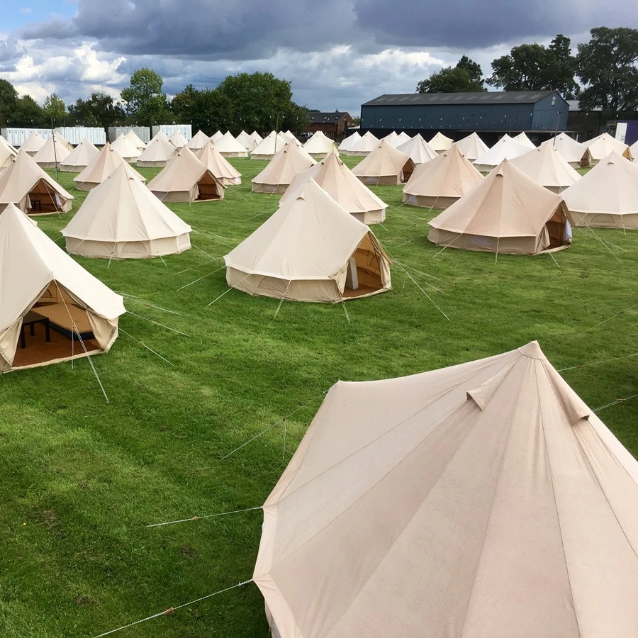 

hot sale canvas tent luxury waterproof polyester canvas glamping tents outdoor, Beige