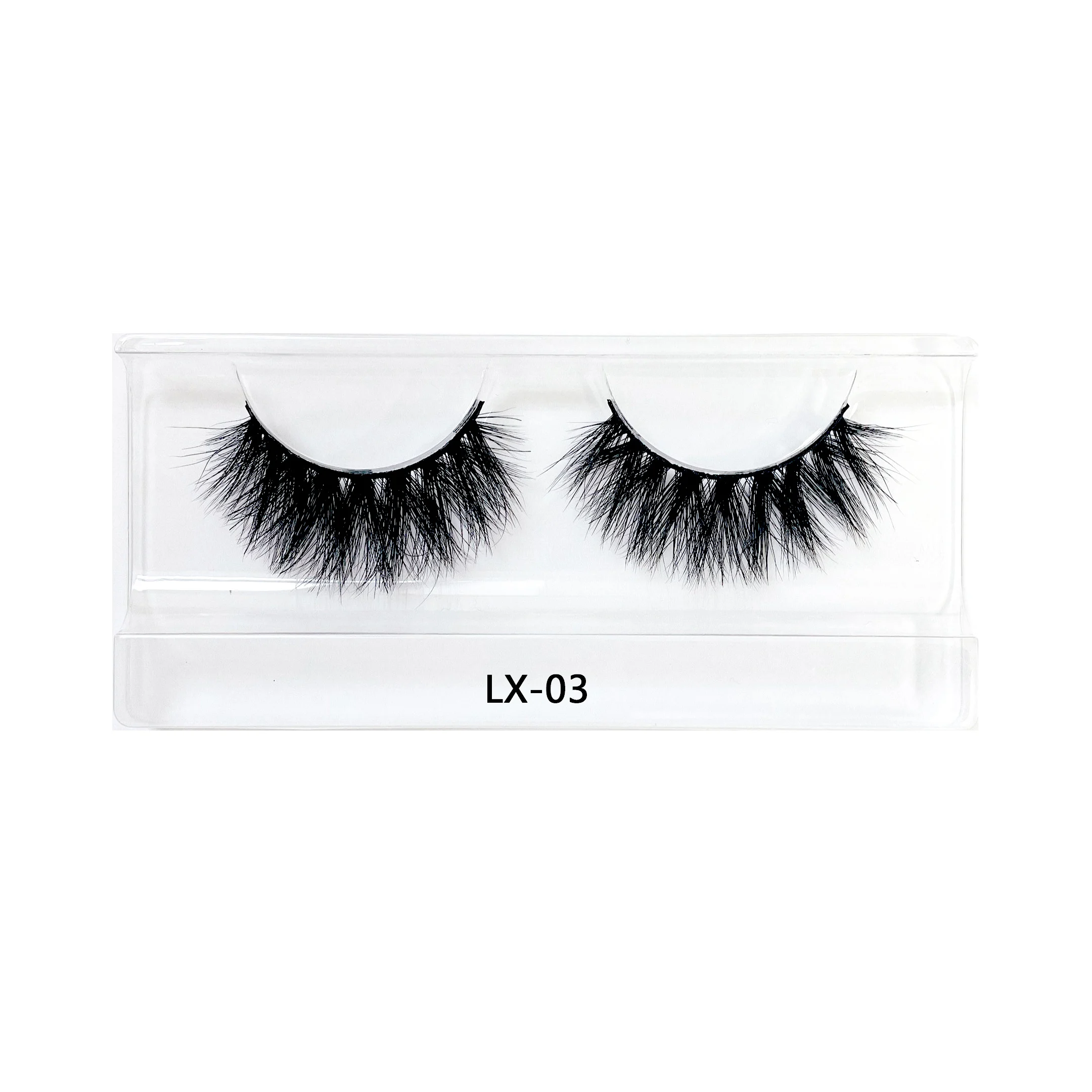 

bulk other lx fur crul mink eyelashes with customized eyelash case, Black