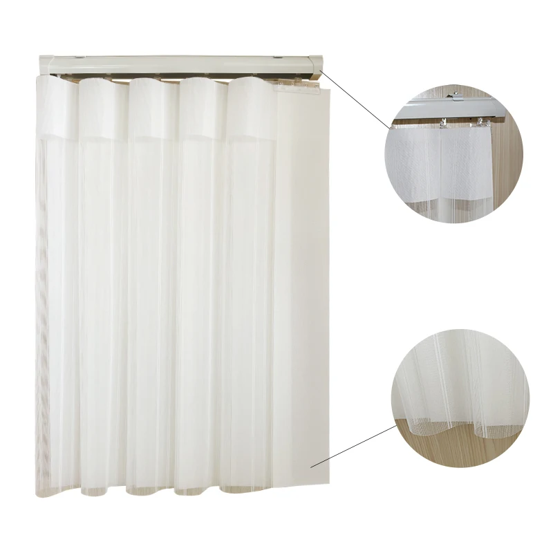 

Decorative Polyester Easy Install Electric Indoor Smart Motorized Vertical blinds Triple blinds Hanas Blinds Shade, Customer's request