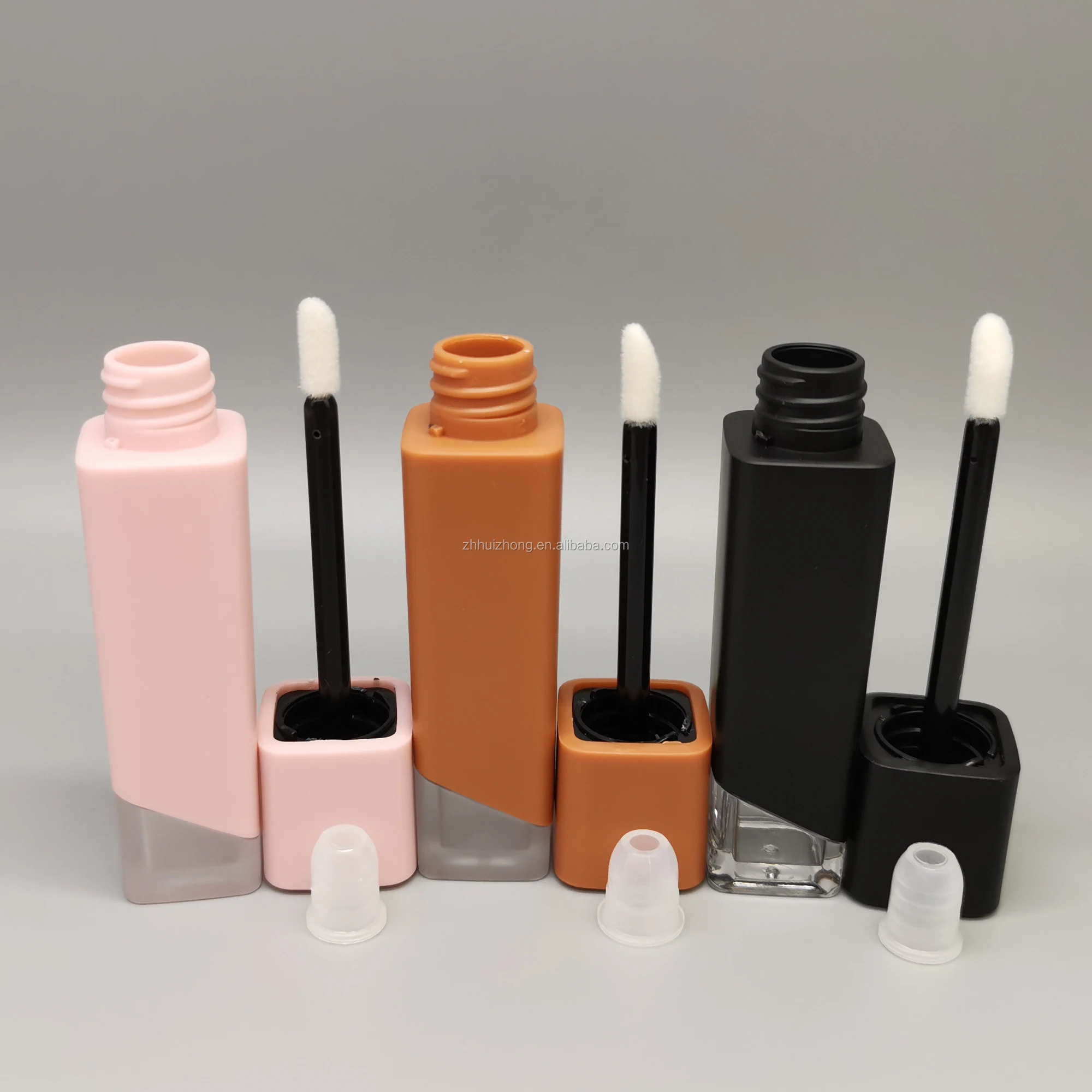 High Quality 5ml Pink/black/brown Lip Gloss Bottles Lip Glaze Tubes