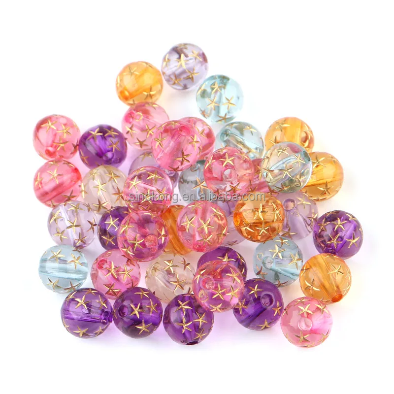 

Wholesale acrylic plastic Star Faceted Rondelle loose Beads For DIY Jewelry Making, Colors