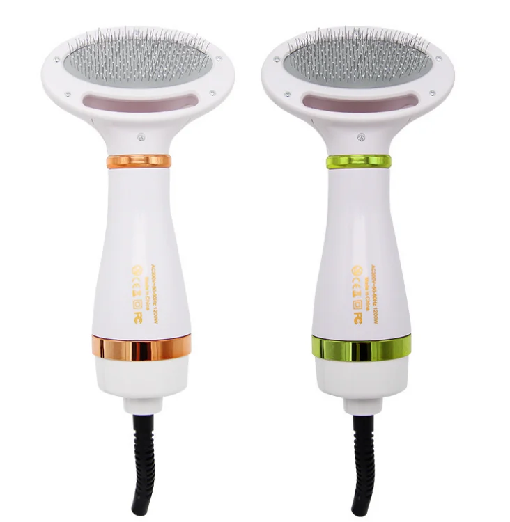 

Hot sale Adjustable temperature Pet hair dryer 2 in 1 pet brush dryer pet comb