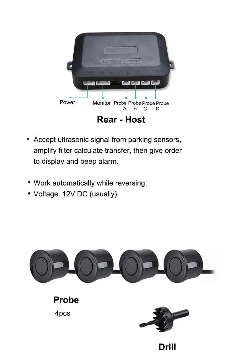 LED Parking Sensor System - Reliable Car Reversing Aid