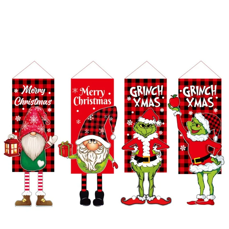 

Christmas decorations hanging flags Indoor Outdoor Christmas Door Hanging Christmas Porch Sign Decorations