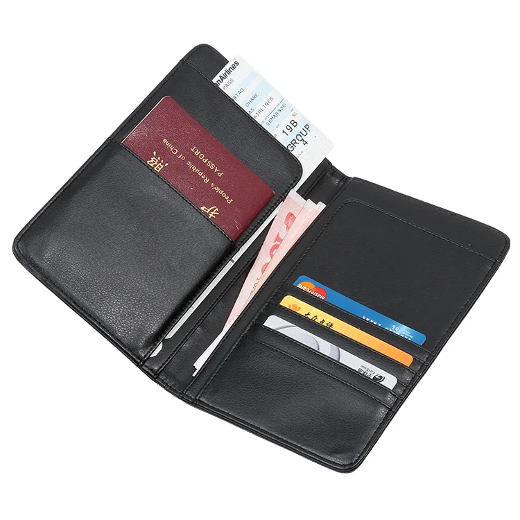 

Travelsky High quality RFID pu leather card organizer personalized passport holder case travel wallet passport holder, Black, blue, orange ,rose,green color
