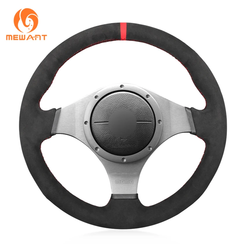 

MEWANT For Mitsubishi Lancer Evolution EVO IX 9 VIII 8 VII 7 Heat Resistant Thin Steering Wheel Cover For Automobile Red Strip