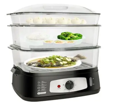 
Chinese mainland 3 layer stainless steel 25L electric home food steamer cooker 