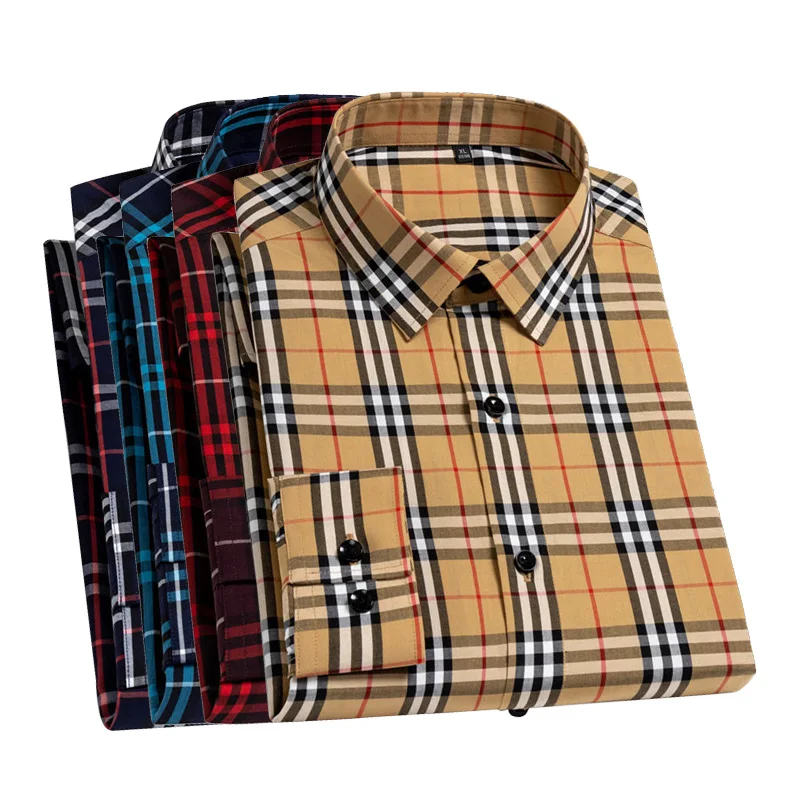 

High Quality Cotton Bamboo Fiber In-stock Items Plain Dyed Shirts for Men