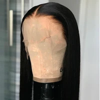 

WHolesale Fast Shipping Pre Plucked Hairline Brazilian 100% Human Hair Straight HD Lace Frontal Wig