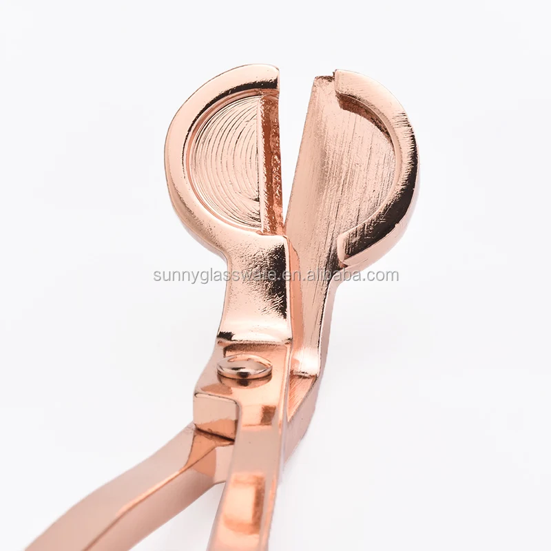 metal rose gold wick scissors