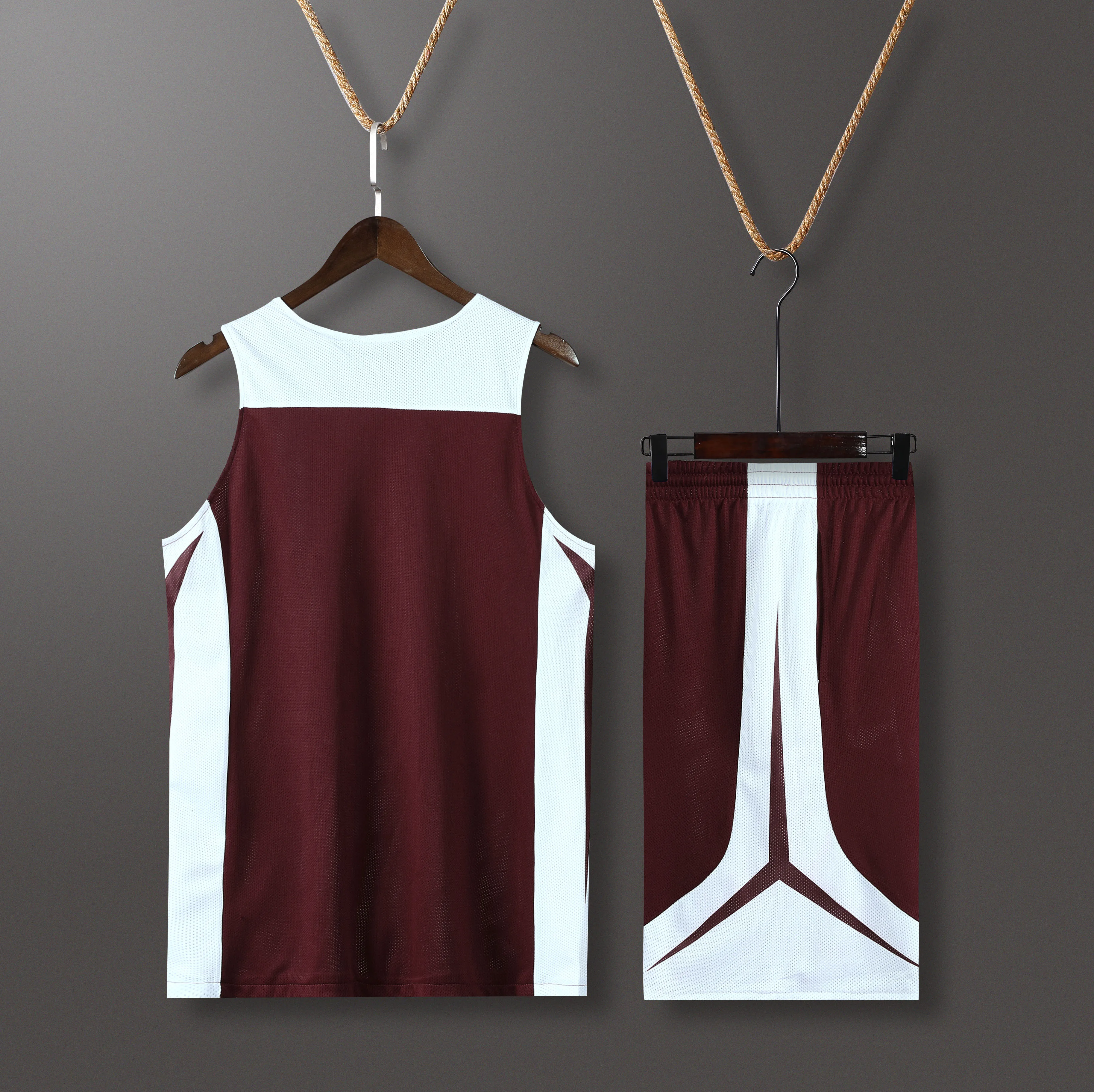 

Wholesale high quality basketball two piece set blank jersey basketball shirts