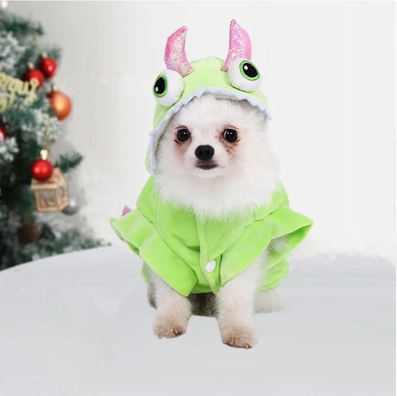 

Christmas Cute Fleece Dog Jacket Small Dogs Yorkie Winter Coat Soft Pajamas Padded Vest Warm Pet Puppy clothes, Red,yellow,black,blue