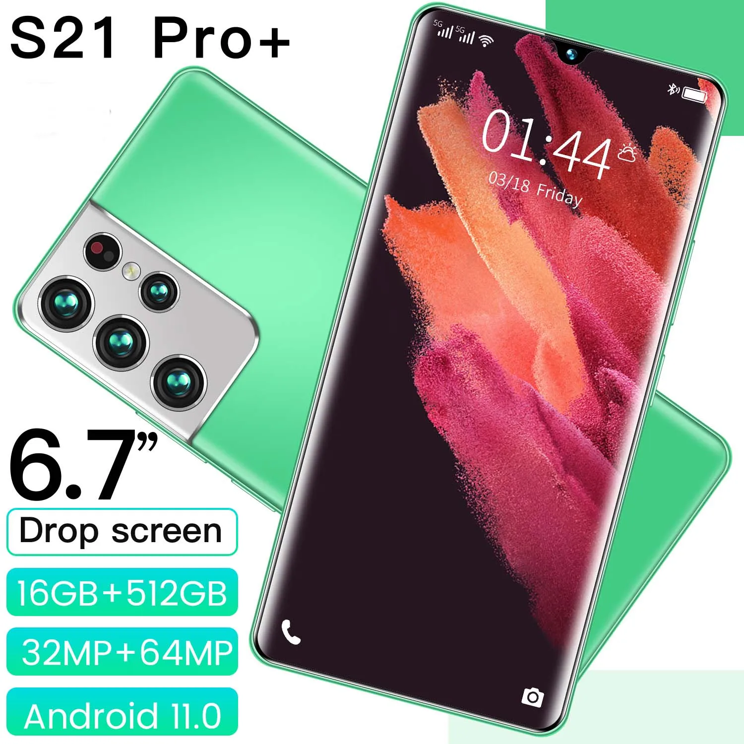 

Factory price S21 Pro+ 6.7inch phone 6000mah Dual sim Smart phone HD Camera 32MP+64MP 12GB+512GB Unlocked mobilephones