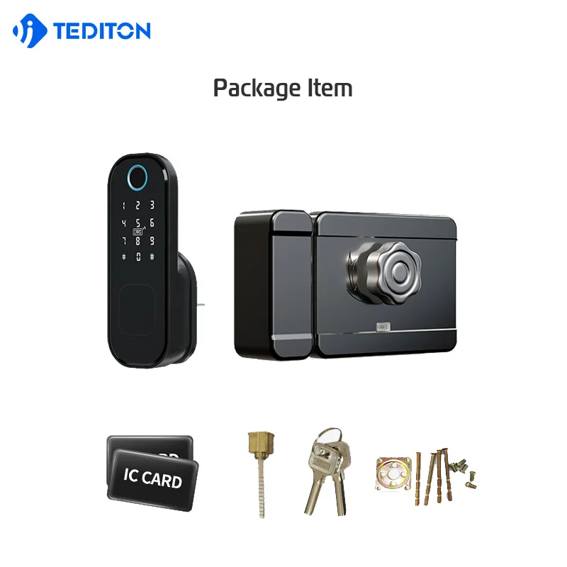
Waterproof ttlock APP wireless electric intelligent smart Digital Rim door lock for outdoor gate lock 