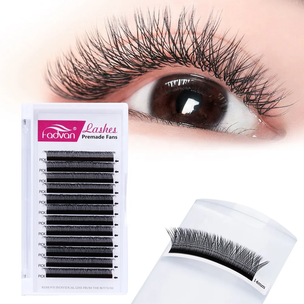 

Yy Style Eyelash Extensions Faux Mink Double Tip Eyelashes Wholesale Premade Volume Fan Yy Lash Individual Makeup Grafting Lash, Natural black