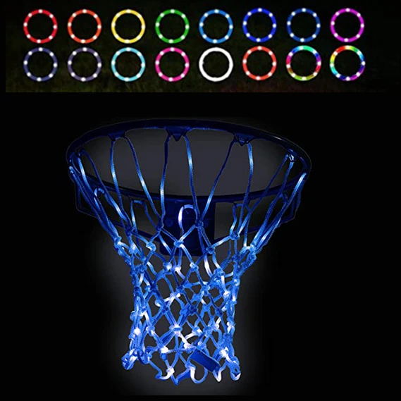 

Hot Sales Mini Basketball Hoop Hanging Backboard basketball Toy set LED light up basketball net, White