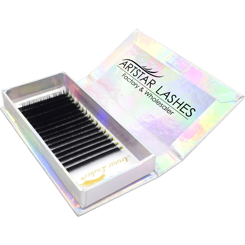 

2021 Luxury Eyelash Package 0.12 0.15 0.18 0.20 0.25mm Best Selling Classic False Lashes Classic Mink Eyelash Extension, Matte black/deep black/all color