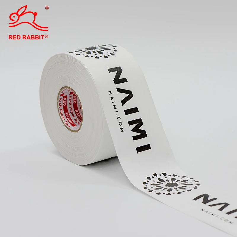 Customized Brand Printing LOGO Water Activated Kraft Paper Parcel Tape