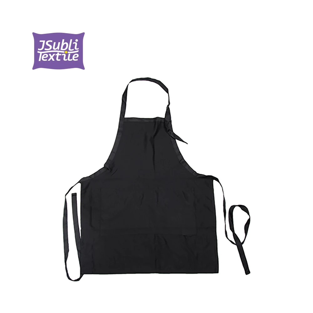 

BestSub JSubli Textile 24.75"x28" Sublimation Black Polyester Adult Apron