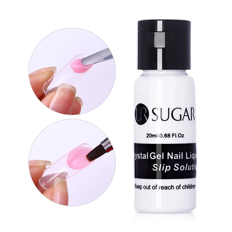 

UR SUGAR 20ml Anti-stick Extension Nail Gel Slip Gel Liquid Silp Solution Gel Brush Cleaner Nail Extension Tool