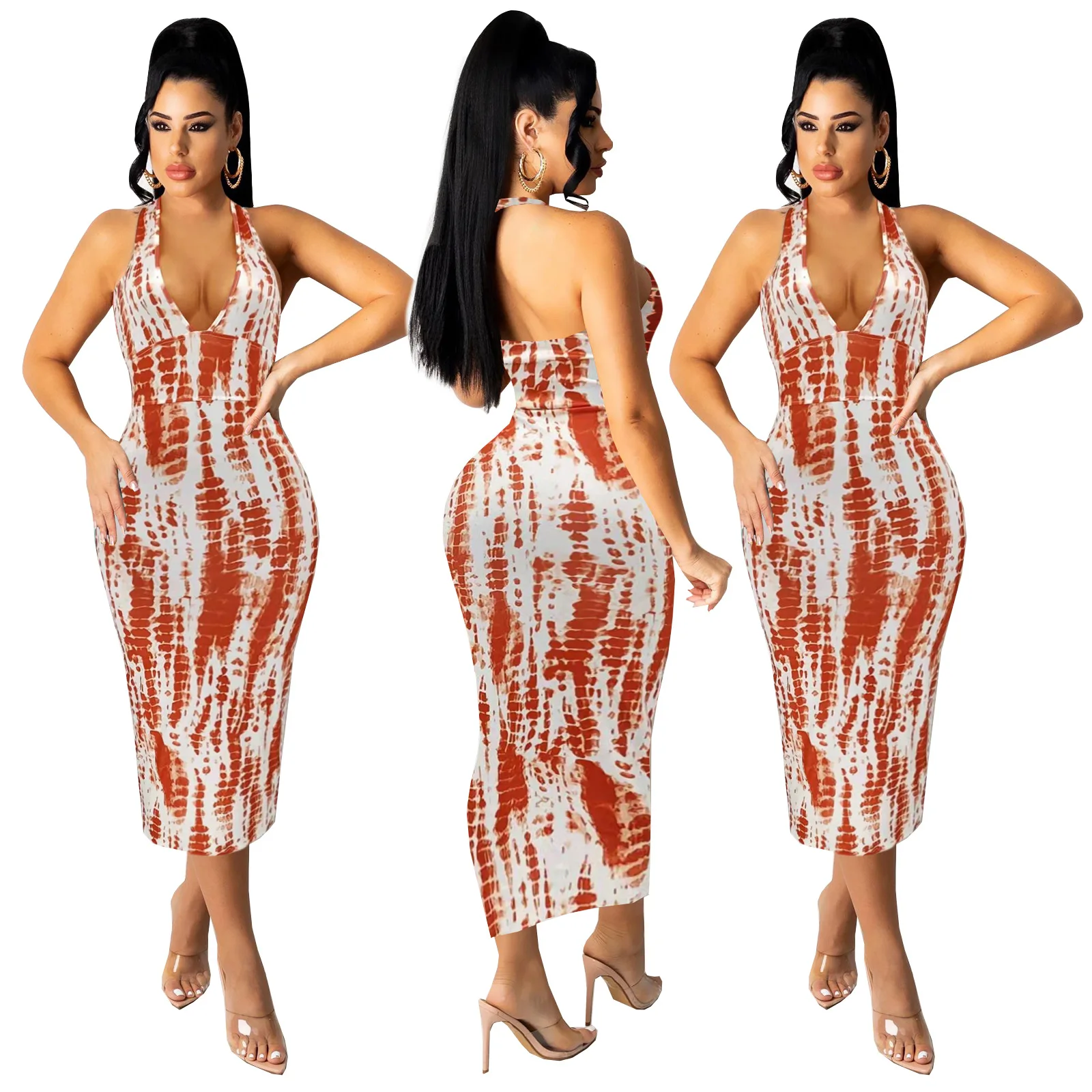 

Shein Supplier Printed Dresses Women Summer Clothing Ladies Wears Sexy Dresses Women Casual Long Sundress, Picture color
