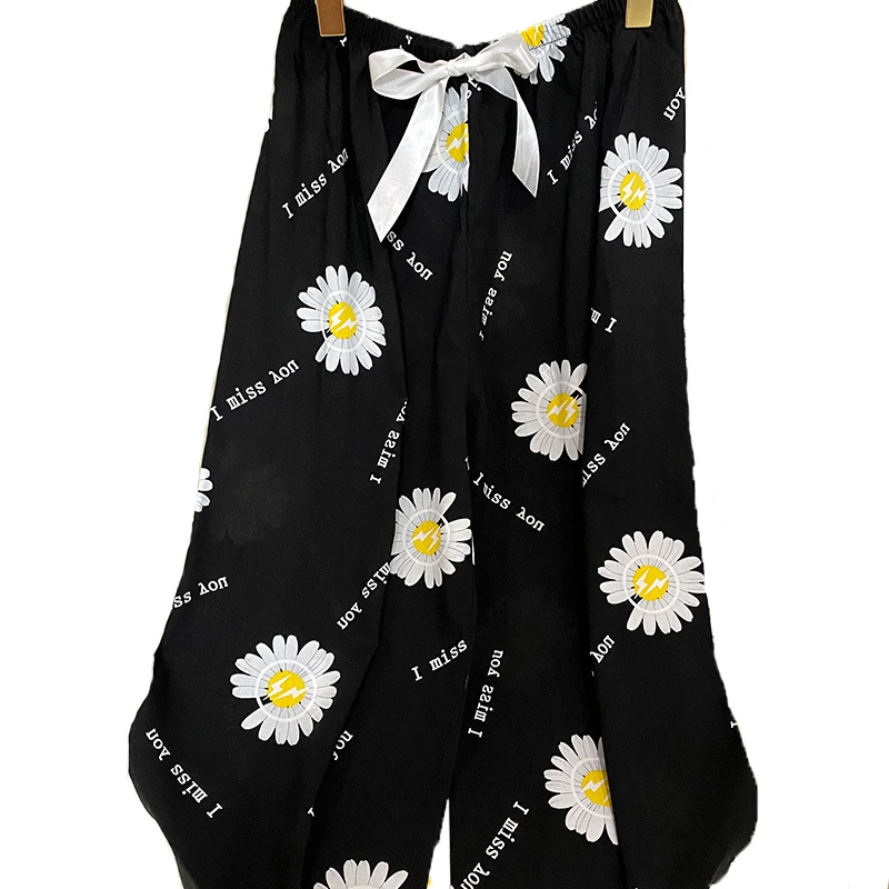 

2020 Summer Cotton Thin Home Pants Women Sleep Bottoms Soft Floral Sleep Pants Casual pyjamas night wear Sleepwear Trousers