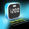 Colorful Small Night Light Alarm Clock Mute Wall Mounted Square Simple LED Electronic Alarm Clock