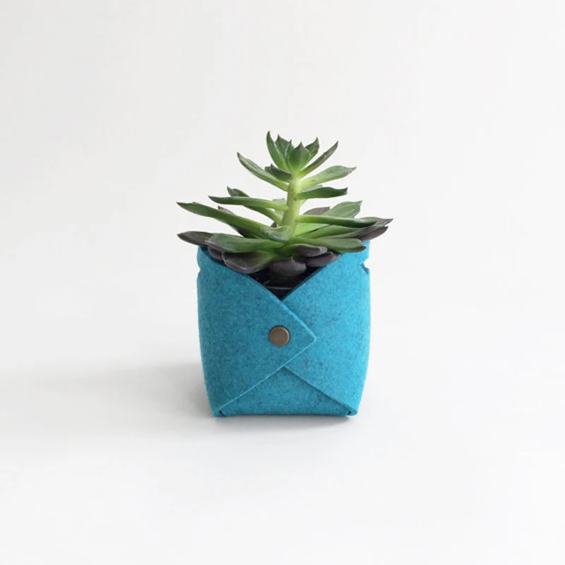 

Small Colorful Wool Felt Plant Holder Flower Pot Cover, 50 colors
