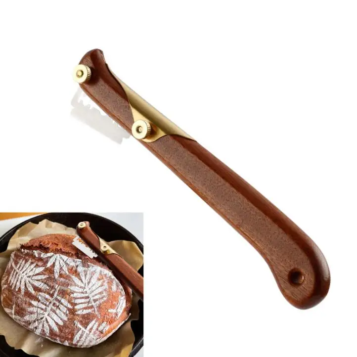 

New arrival Design Bread Lame Set Wooden Bread Scoring lame Arc Blade Lame Dough Slashing Tool Kitchen Baking Gadgets