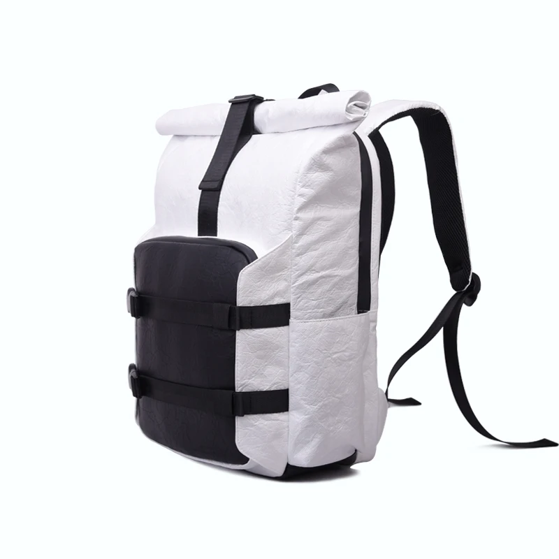 

Wholesale Cheap Price Small MOQ In Stocks Outdoor Urban style Tooling Tyvek roll top backpack cycling backpack bike backpack, Black, white, gray