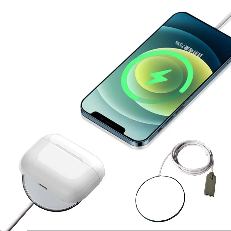 

2021 New Design Metal Alloy 15w Fast Charging Wireless Charger For Iphone UUTEK K8, Black silver blue green red