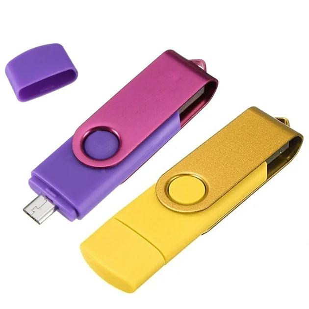 Custom Logo Swivel 64gb 16GB 32GB 8gb 4gb Otg Usb Dual Flash Drive For Android Smartphone Pendrive - ANKUX.COM