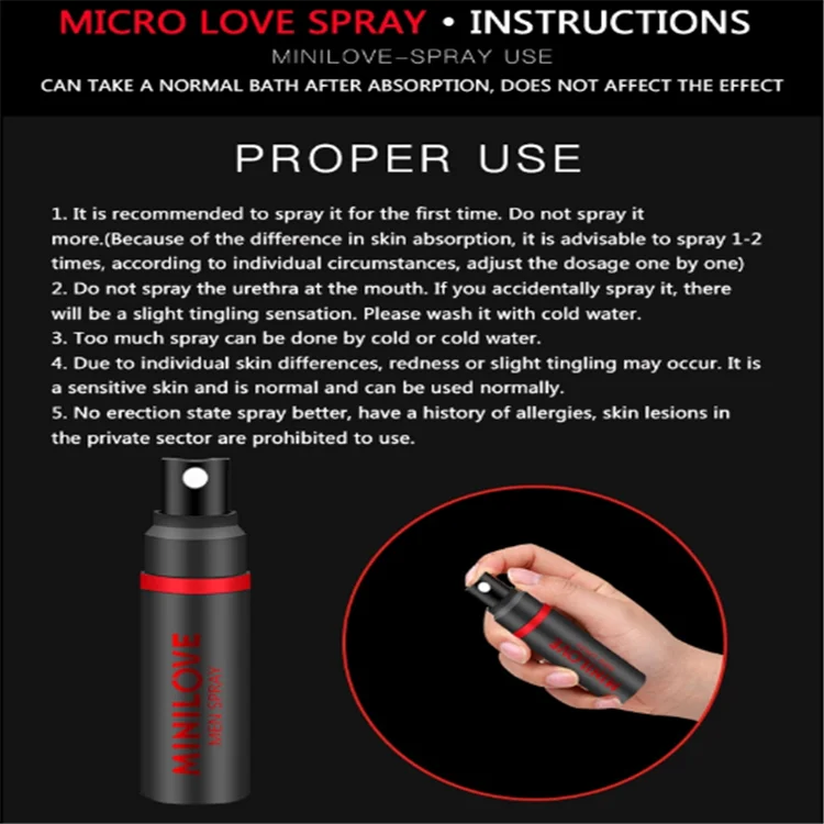 2021 New Minilove Man Power Sex Spray And Drop To Delay The Time Sex