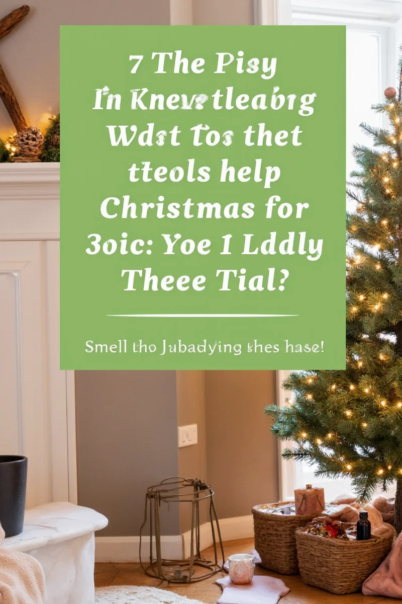 Family decorating a Christmas tree with essential oils nearby