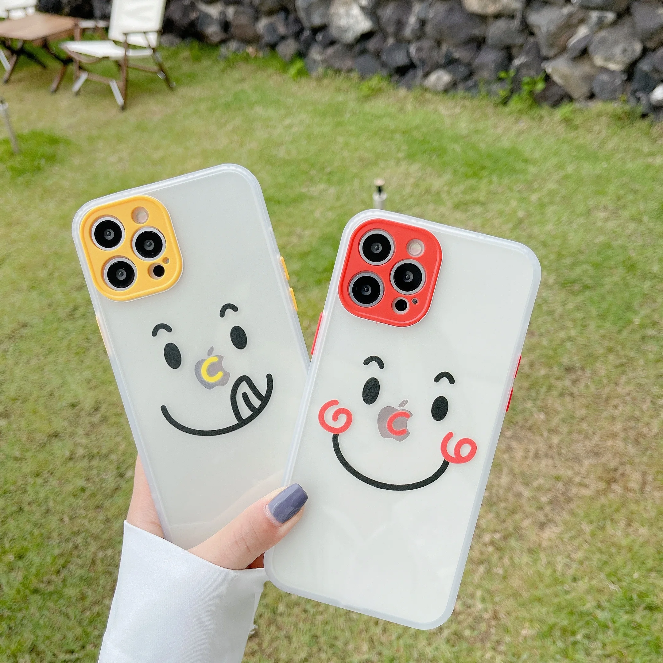 

3d Korea Minimalist Line Smiley Face Transparent Soft Phone Case For Iphone 11 Pro Shockproof Tpu Cute Phone Case