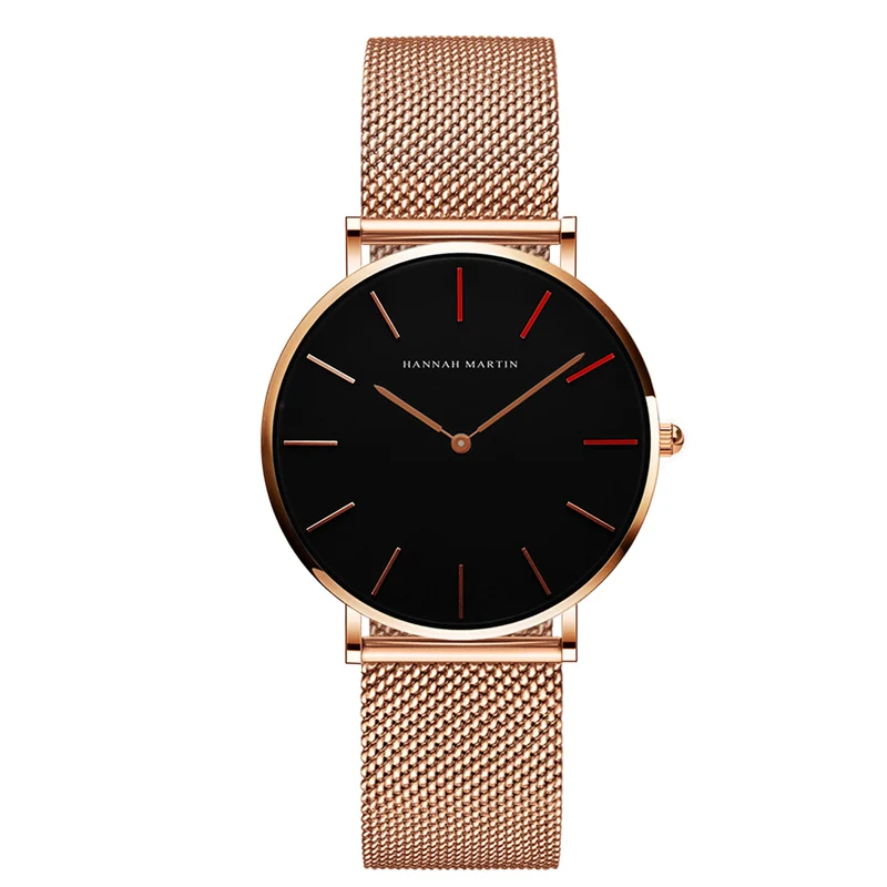 

New Design Hot Sell Fashion Waterproof Ladies Watch Stainless Steel Mesh Belt Simplicity Casual Female Watches, 4 colors