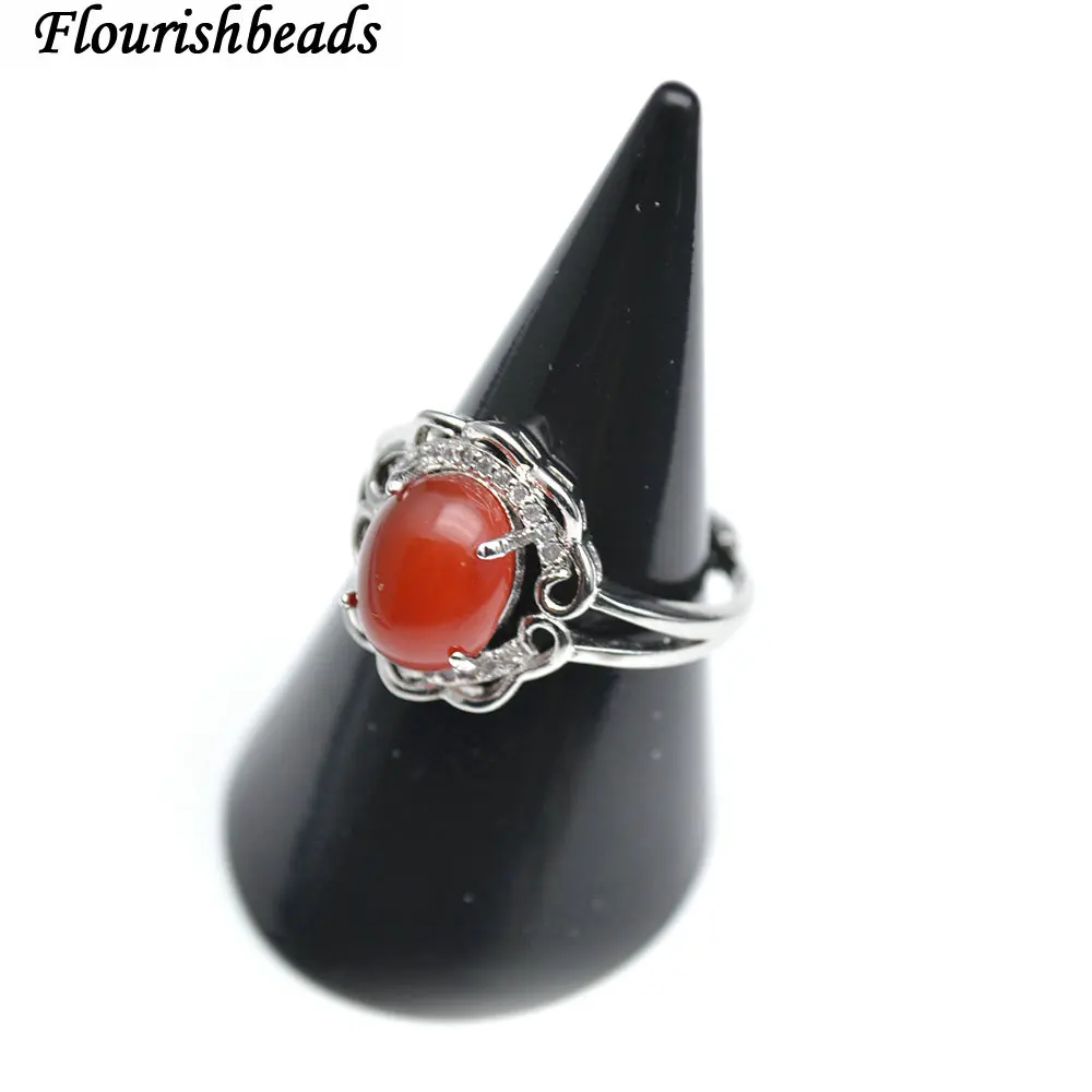 

Delicate Red Carnelian Stone Fashion Woman Wedding Party Jewelry Circle Size Adjustable