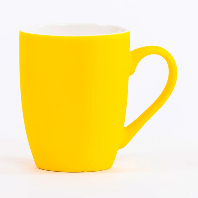 High Quality 300ml New Bone China Ceramic Soft Touch Coffee Mugs