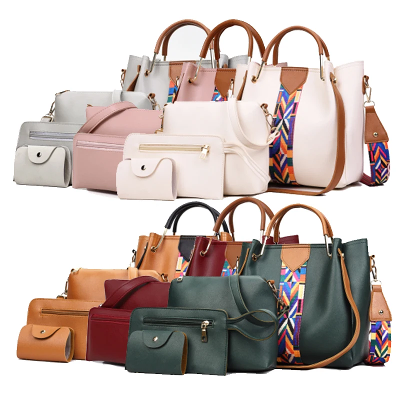 

Fashion Luxury Ladies Bags Vintage Big Red Women Pu Handbag Set, Customizable