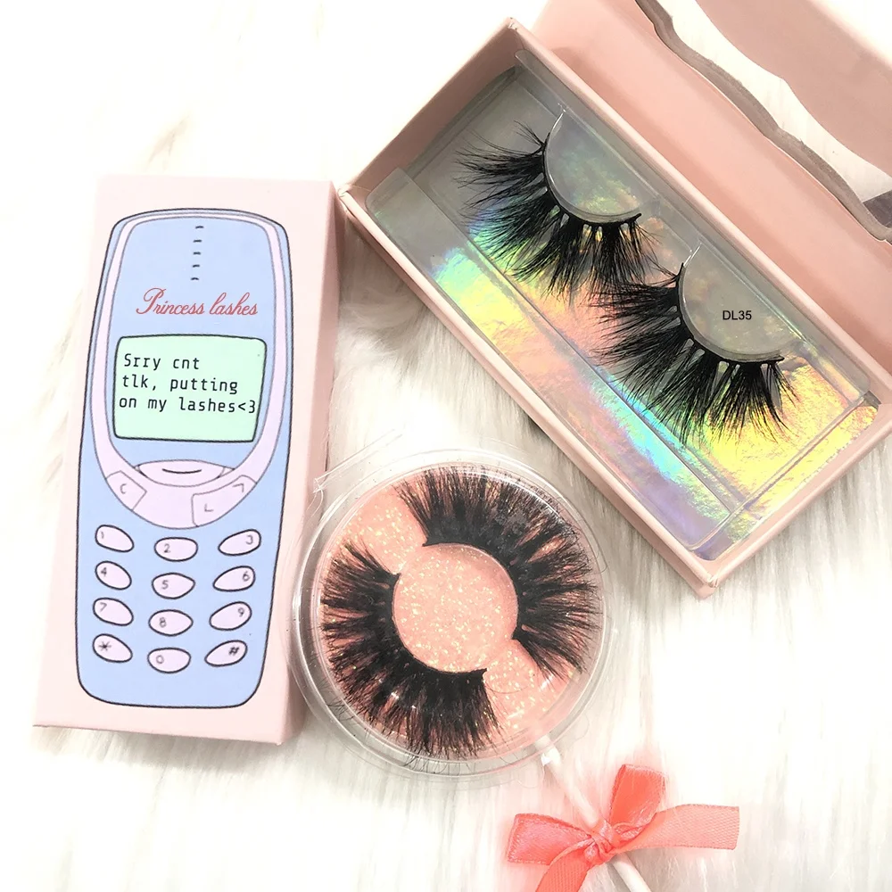 

False wispy mink strip eyelashes 3d 5d, Black