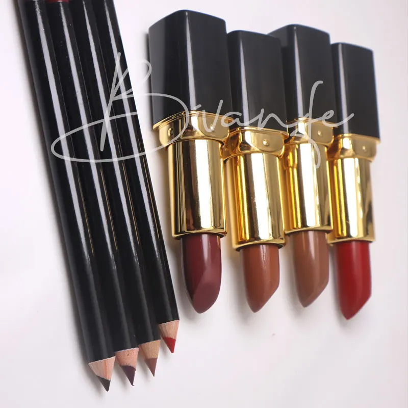 

2 in 1 makeup lip liner and private label matte waterproof lipstick set