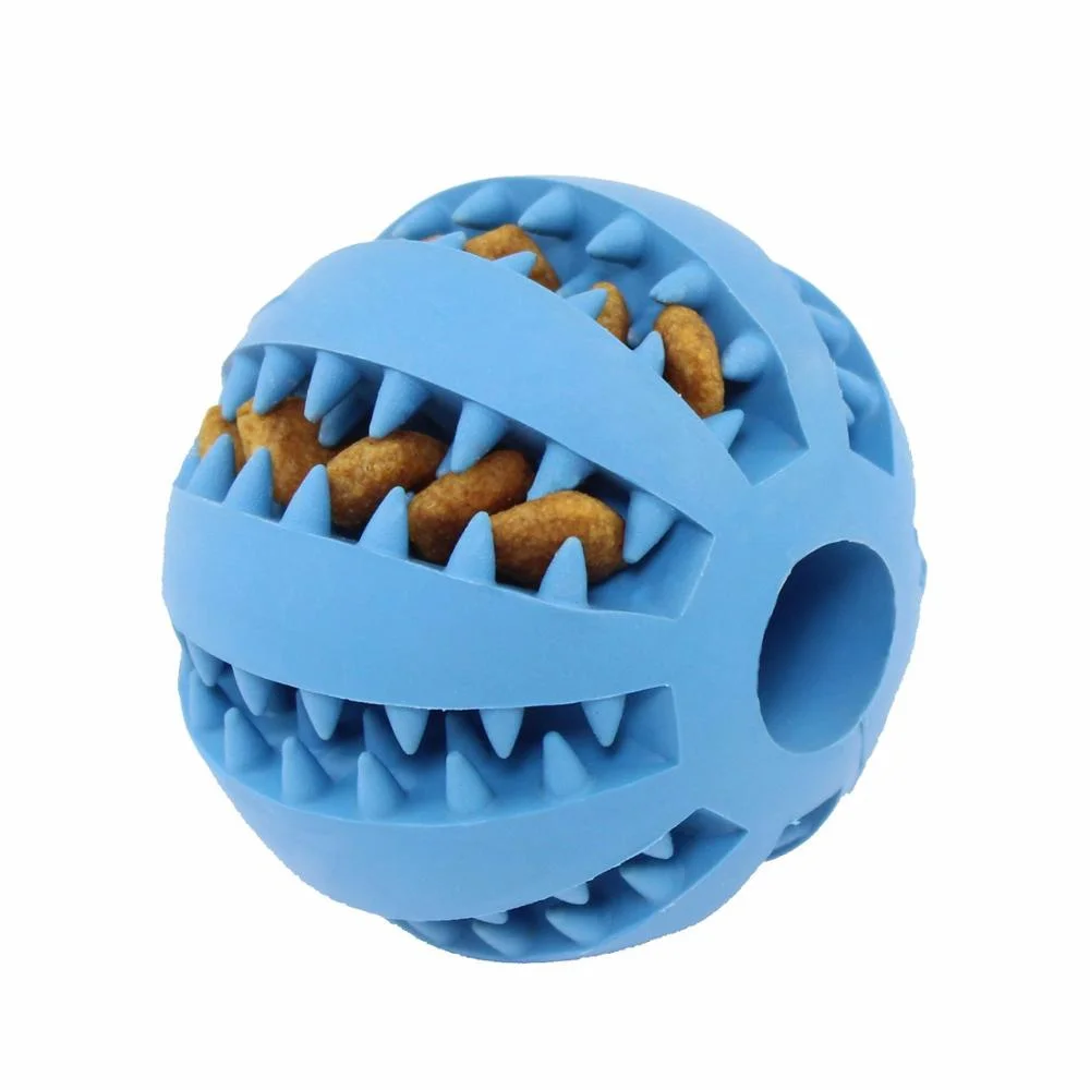 Rubber Dog Chew Toy Teeth Non-Toxic Elasticity Molar Dog Toy Ball Durable Soft Eco Friendly Pet Toys, Colorful