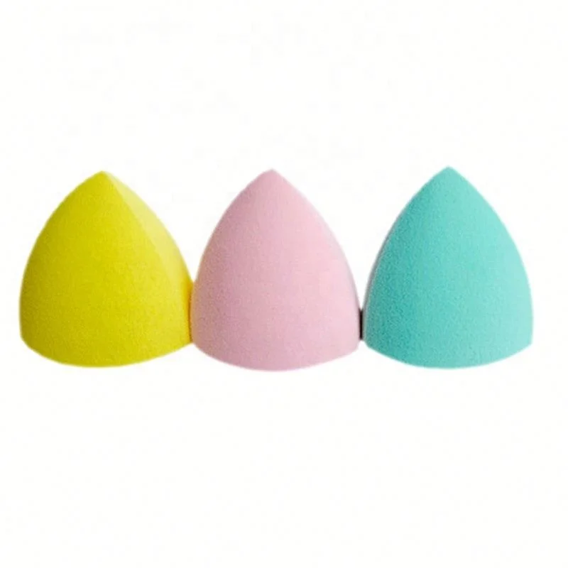 

Soft Triangles Dry Wet Dualuse Makeup Sponge in Stock, Yellow/pink/green