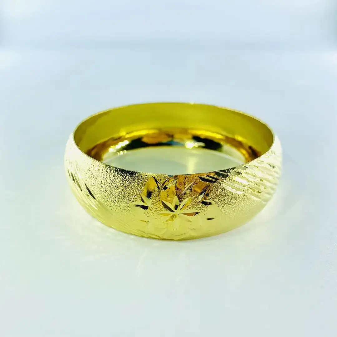 

Lotus 18k gold plated brass fashion hawaiian jewelry bangles for women, Gold/silver