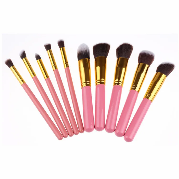 

Yaeshii Professional 10pcs Wooden Makeup Brushes Set Customized Logo Cosmetics Eyeshadow Face Powder Foundation Brushes