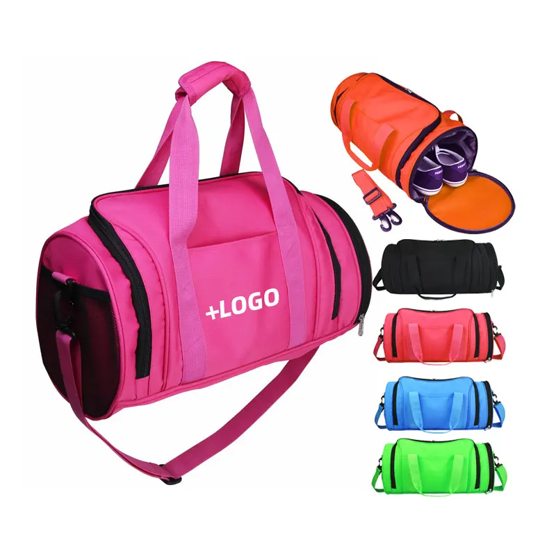 

Direct factory wholesale custom logo waterproof fashion weekend yoga sport travel duffle gym bag for women, Black/pink/customized