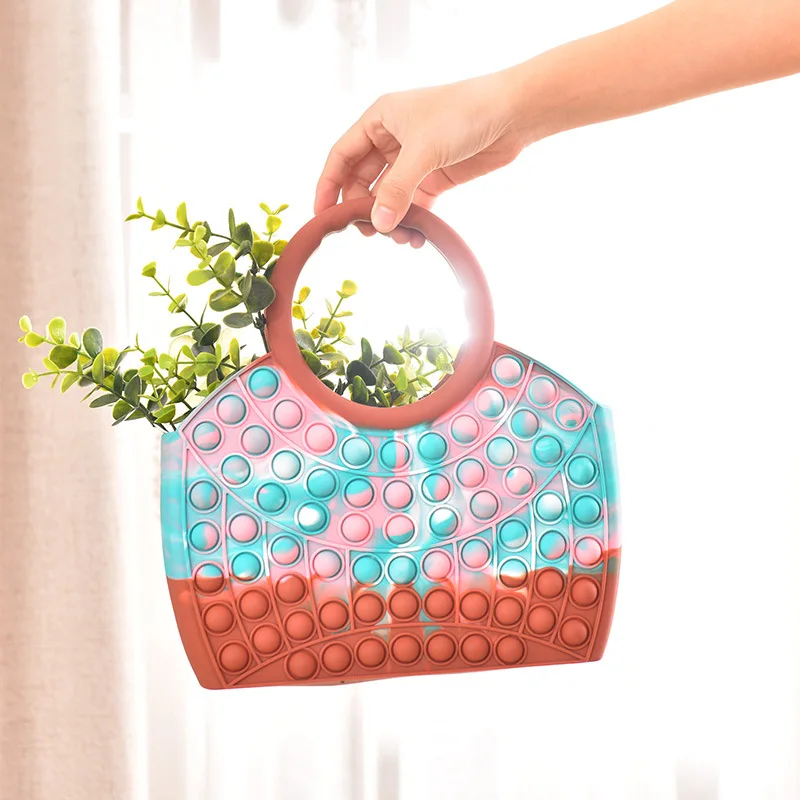 

New style women silicon bubble large capacity tote hanging handbags fashion ladies its silicone eco friendly pops bag, Picture shows