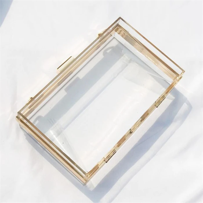 

Fashion transparent clutch bag clear acrylic box wholesale