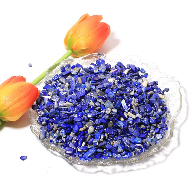 Crystals Wholesale Bulk Lapis Lazuli Chips Healing Tumbled Stones Spiritual Meditation Crystal Chips Gravels for Ornaments