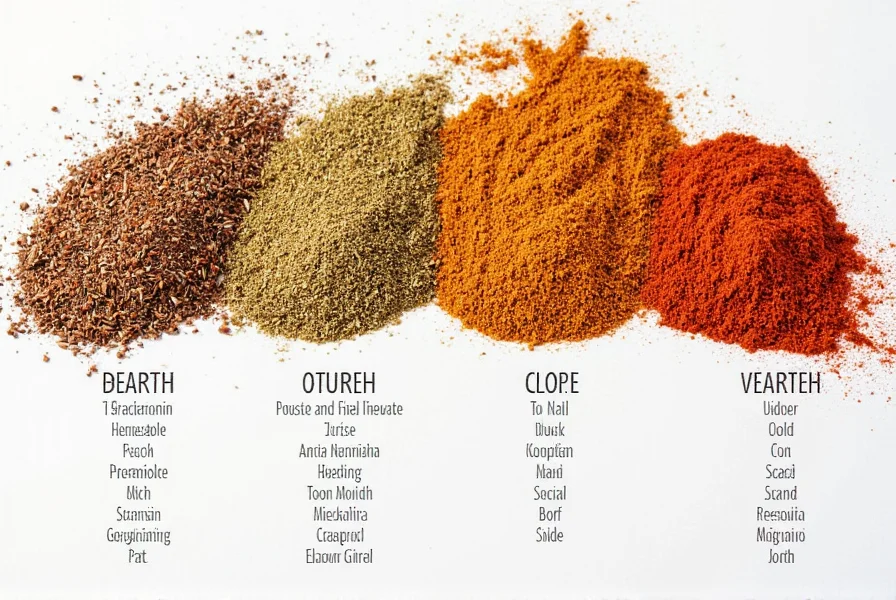 Organic spice jars arranged neatly in a row